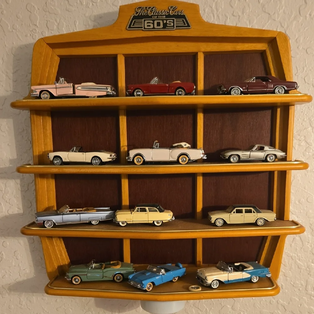 Vintage 1960 Classic Cars and Wall Display